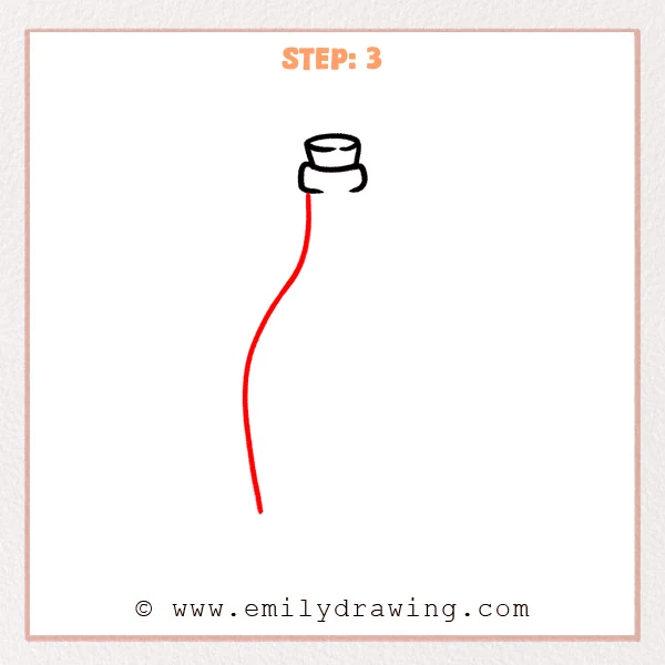 how to draw a wine bottle - Step 3